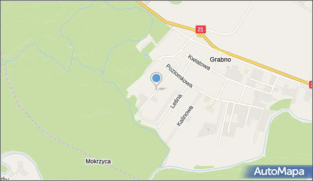 Grabno gmina Ustka, Kasztanowa, mapa Grabno gmina Ustka