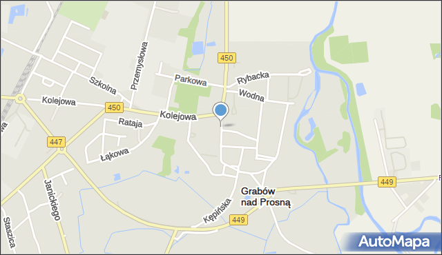 Grabów nad Prosną, Kaliska, mapa Grabów nad Prosną