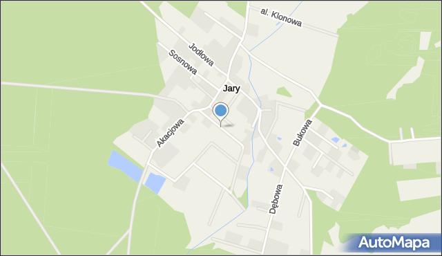 Jary, Kasztanowa, mapa Jary