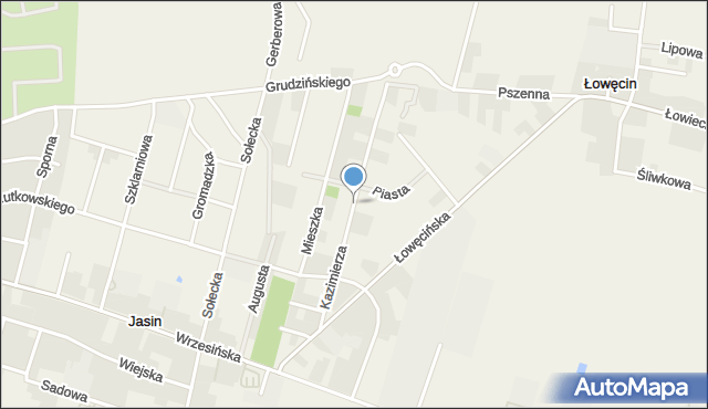 Jasin gmina Swarzędz, Kazimierza, mapa Jasin gmina Swarzędz