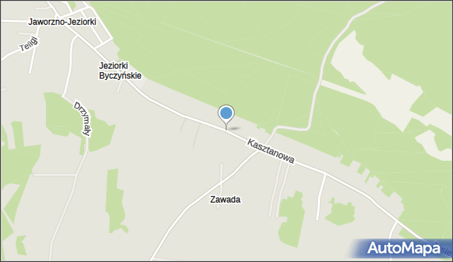 Jaworzno, Kasztanowa, mapa Jaworzno