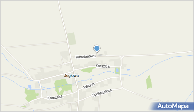 Jegłowa, Kasztanowa, mapa Jegłowa