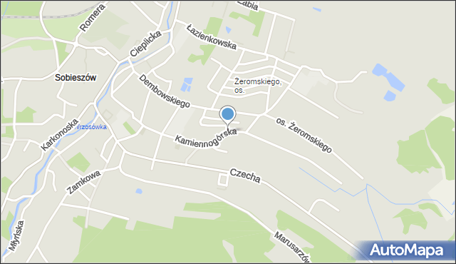 Jelenia Góra, Kamiennogórska, mapa Jelenia Góra