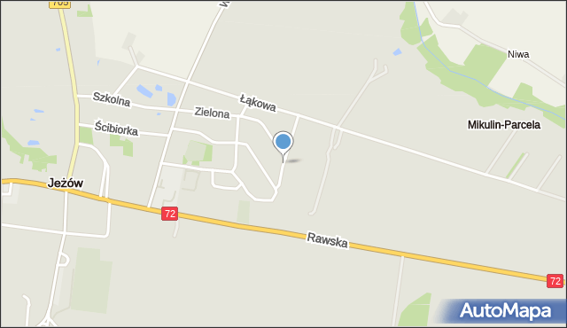 Jeżów powiat brzeziński, Kaczeńcowa, mapa Jeżów powiat brzeziński