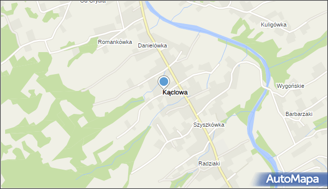 Kąclowa, Kąclowa, mapa Kąclowa