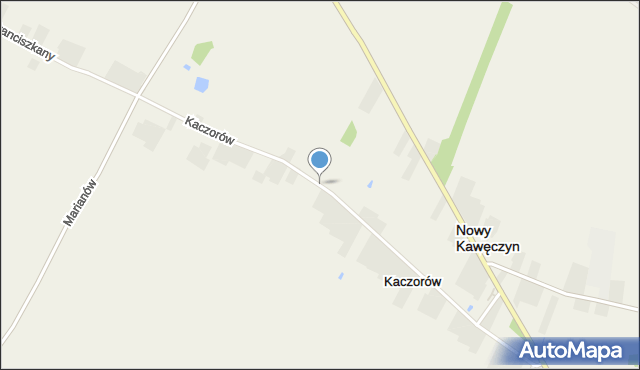 Kaczorów gmina Nowy Kawęczyn, Kaczorów, mapa Kaczorów gmina Nowy Kawęczyn