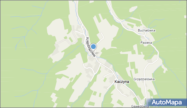 Kaczyna gmina Wadowice, Kaczyna, mapa Kaczyna gmina Wadowice