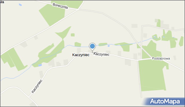 Kaczyniec gmina Koło, Kaczyniec, mapa Kaczyniec gmina Koło