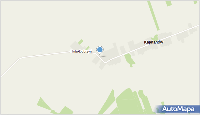 Kajetanów gmina Iłża, Kajetanów, mapa Kajetanów gmina Iłża