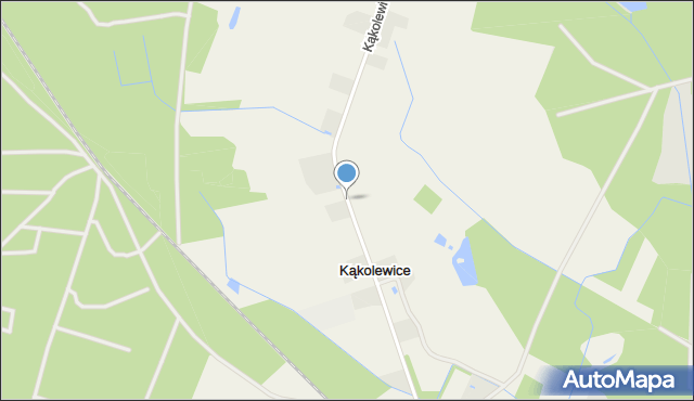 Kąkolewice gmina Budzyń, Kąkolewice, mapa Kąkolewice gmina Budzyń