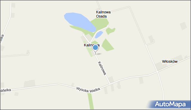 Kalinowa gmina Kutno, Kalinowa, mapa Kalinowa gmina Kutno