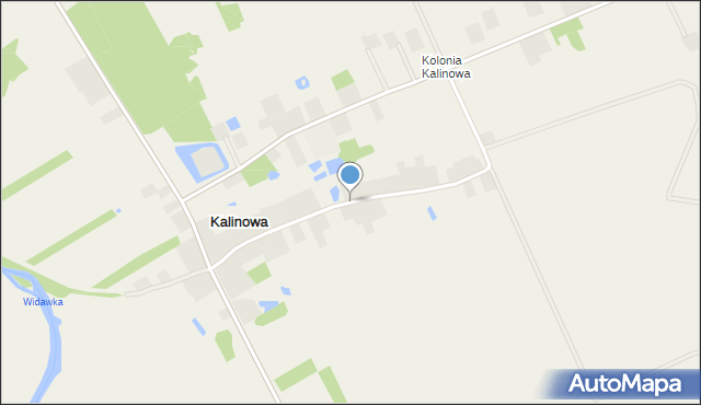 Kalinowa gmina Zapolice, Kalinowa, mapa Kalinowa gmina Zapolice