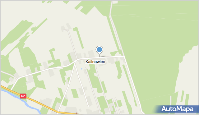 Kalinowiec gmina Łochów, Kalinowiec, mapa Kalinowiec gmina Łochów