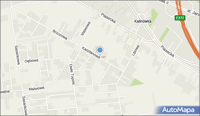 Kalinówka gmina Głusk, Kasztanowa, mapa Kalinówka gmina Głusk