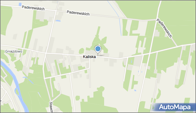 Kaliska gmina Łochów, Kaliska, mapa Kaliska gmina Łochów