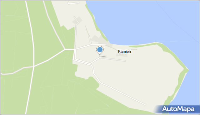 Kamień gmina Ruciane-Nida, Kamień, mapa Kamień gmina Ruciane-Nida