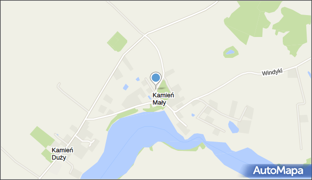 Kamień Mały gmina Iława, Kamień Mały, mapa Kamień Mały gmina Iława