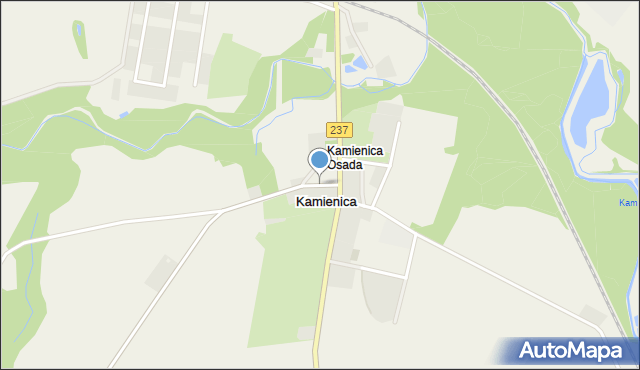 Kamienica gmina Gostycyn, Kamienica, mapa Kamienica gmina Gostycyn