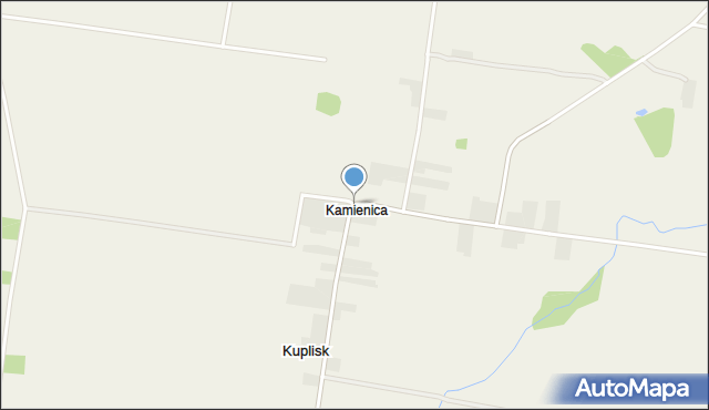 Kamienica gmina Janów, Kamienica, mapa Kamienica gmina Janów