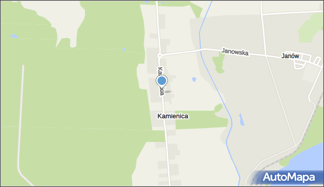 Kamienica gmina Kazimierz Biskupi, Kamienica, mapa Kamienica gmina Kazimierz Biskupi