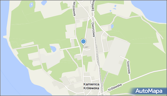 Kamienica Królewska, Kaszubska, mapa Kamienica Królewska