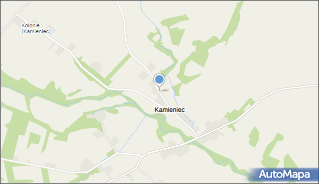 Kamieniec gmina Iwaniska, Kamieniec, mapa Kamieniec gmina Iwaniska