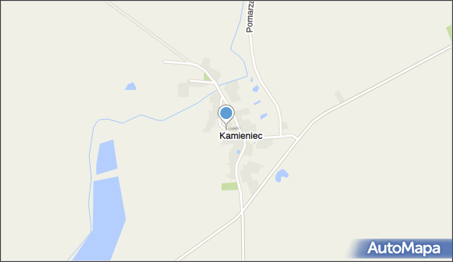 Kamieniec gmina Kłecko, Kamieniec, mapa Kamieniec gmina Kłecko