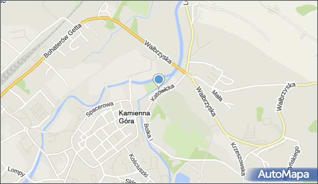 Kamienna Góra, Katowicka, mapa Kamienna Góra