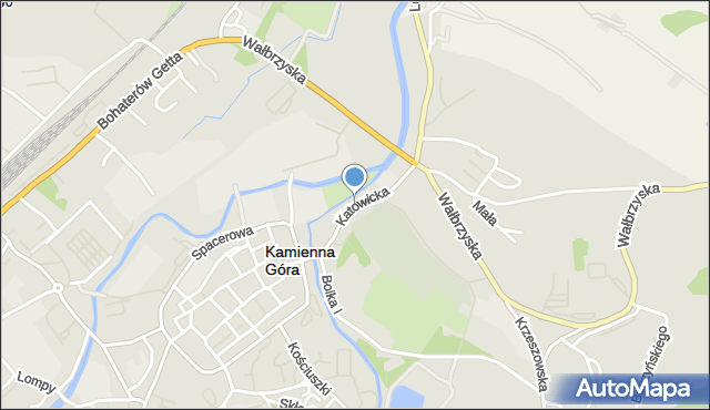 Kamienna Góra, Katowicka, mapa Kamienna Góra