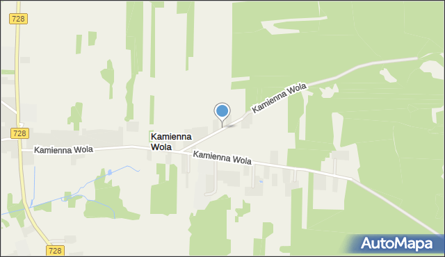 Kamienna Wola gmina Gowarczów, Kamienna Wola, mapa Kamienna Wola gmina Gowarczów