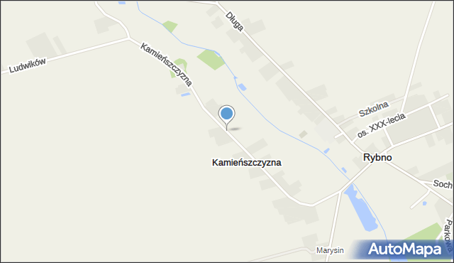 Kamieńszczyzna gmina Rybno, Kamieńszczyzna, mapa Kamieńszczyzna gmina Rybno