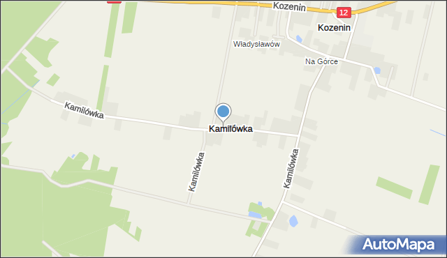 Kamilówka, Kamilówka, mapa Kamilówka