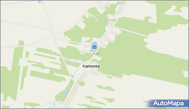 Kamionka gmina Jakubów, Kamionka, mapa Kamionka gmina Jakubów