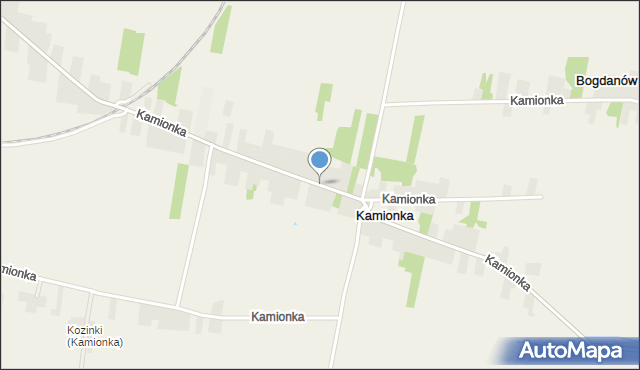 Kamionka gmina Kozłów, Kamionka, mapa Kamionka gmina Kozłów