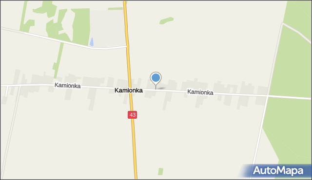 Kamionka gmina Pątnów, Kamionka, mapa Kamionka gmina Pątnów
