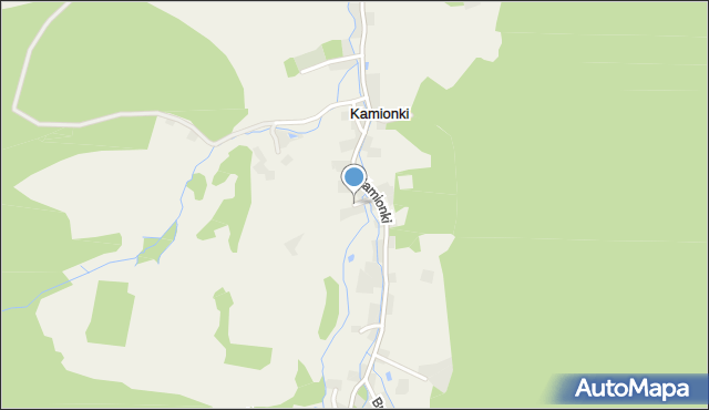 Kamionki gmina Pieszyce, Kamionki, mapa Kamionki gmina Pieszyce