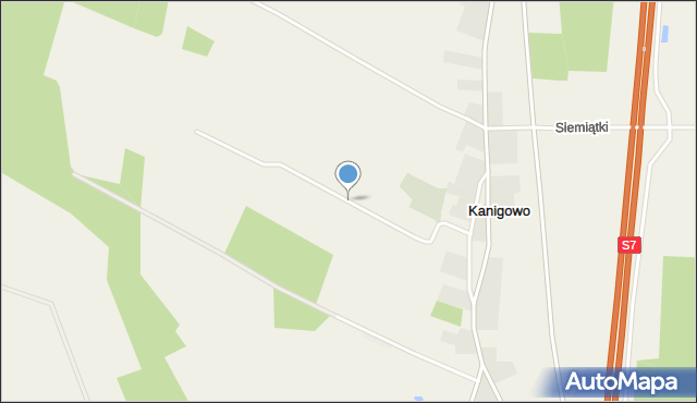 Kanigowo gmina Nidzica, Kanigowo, mapa Kanigowo gmina Nidzica