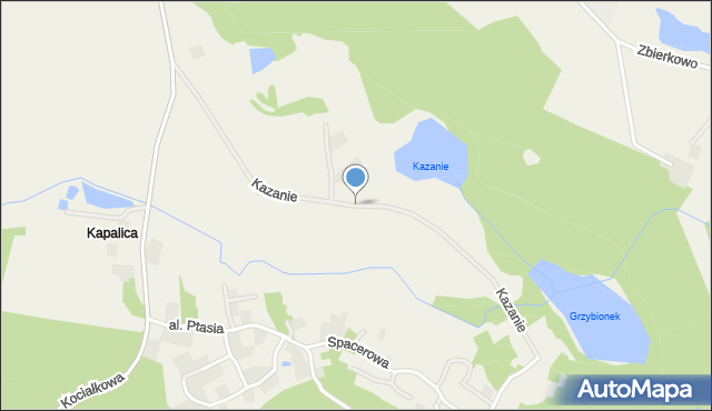 Kapalica, Kazanie, mapa Kapalica