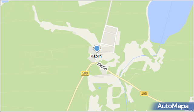 Kaplin gmina Międzychód, Kaplin, mapa Kaplin gmina Międzychód
