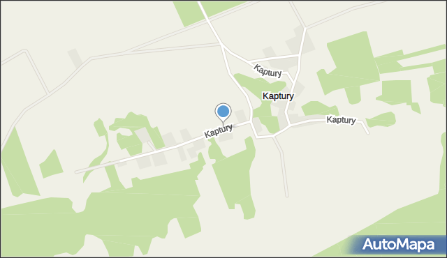 Kaptury gmina Szelków, Kaptury, mapa Kaptury gmina Szelków