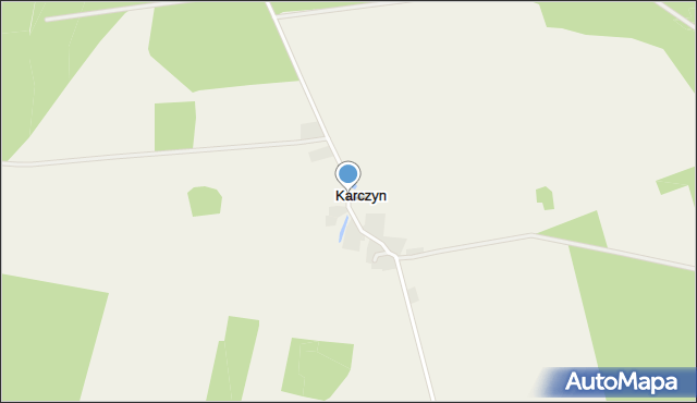 Karczyn gmina Sulechów, Karczyn, mapa Karczyn gmina Sulechów