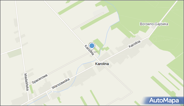 Karolina gmina Rędziny, Karolina, mapa Karolina gmina Rędziny