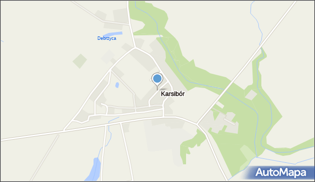 Karsibór gmina Wałcz, Karsibór, mapa Karsibór gmina Wałcz