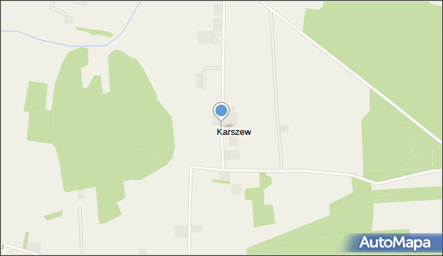 Karszew gmina Łask, Karszew, mapa Karszew gmina Łask