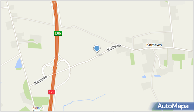 Kartlewo gmina Przybiernów, Kartlewo, mapa Kartlewo gmina Przybiernów