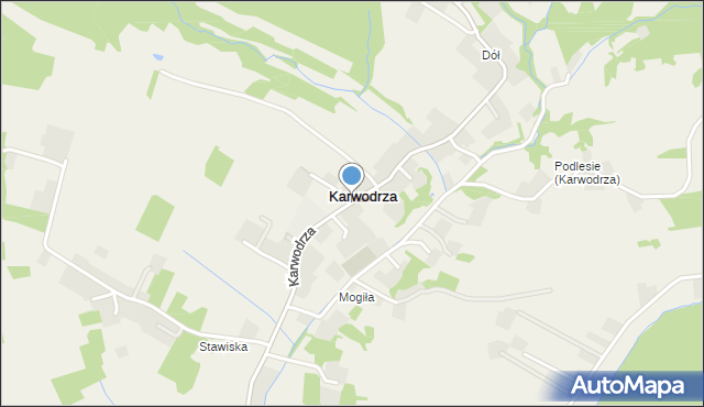 Karwodrza, Karwodrza, mapa Karwodrza