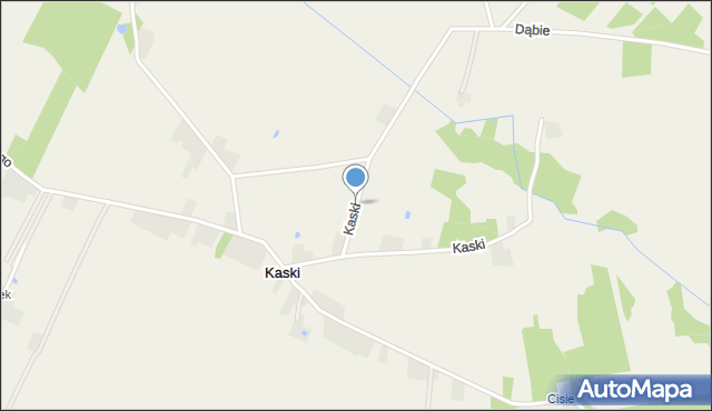 Kaski gmina Galewice, Kaski, mapa Kaski gmina Galewice