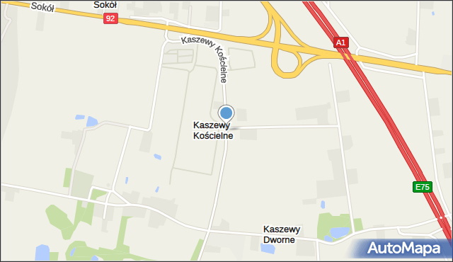 Kaszewy Kościelne, Kaszewy Kościelne, mapa Kaszewy Kościelne