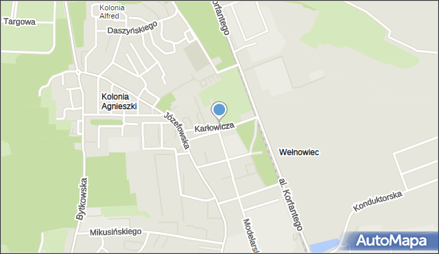 Katowice, Karłowicza Mieczysława, mapa Katowic