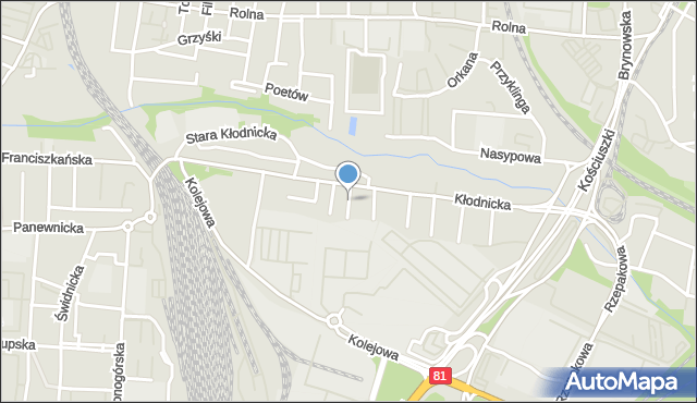 Katowice, Kalinowskiego Tadeusza, mapa Katowic